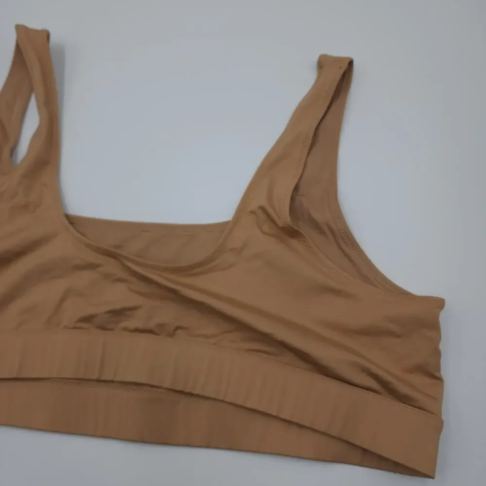 SKIMS SIGNATURE SWIM TANK BIKINI TOP in Ochre Size 4X